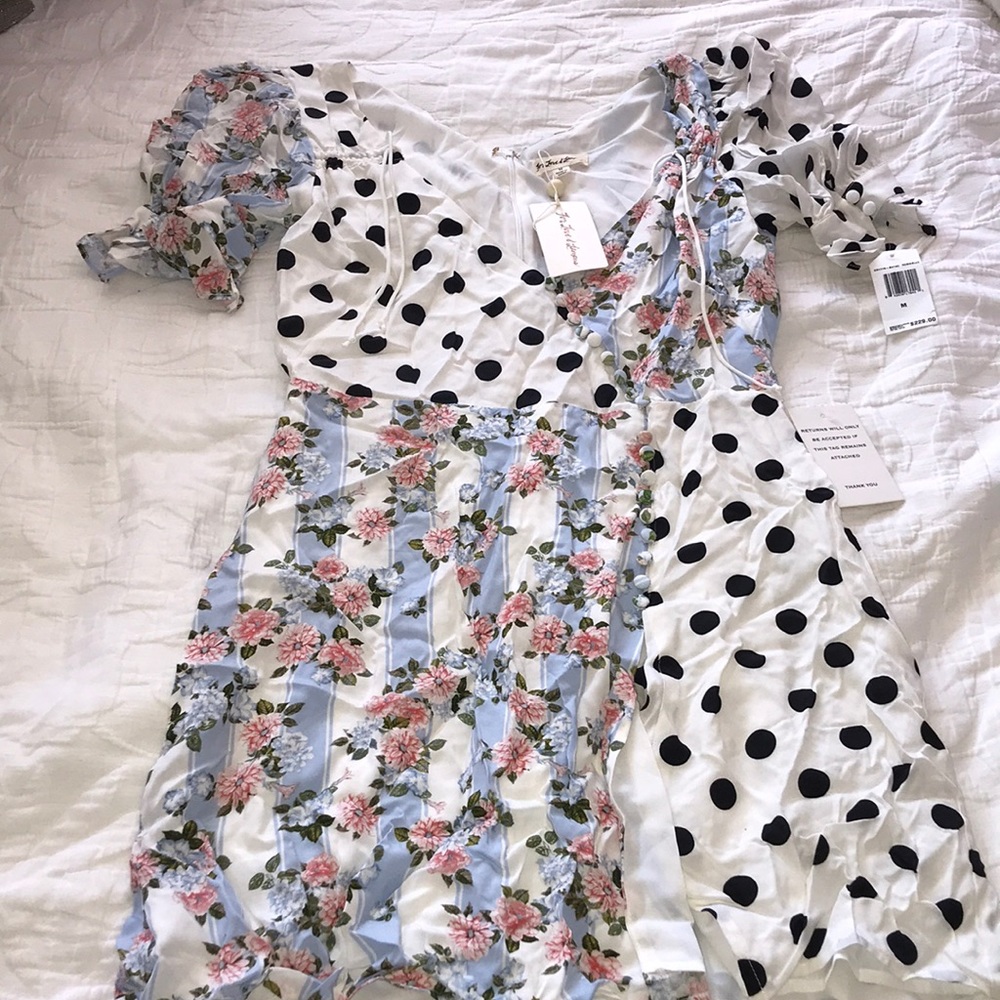 NWT For love & lemons Savannah Wrap Mini Dress - Picture 6 of 13